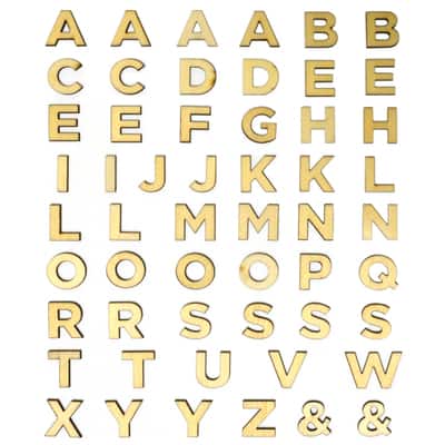 3/4" Wood Block Letters, 54ct. by Make Market®