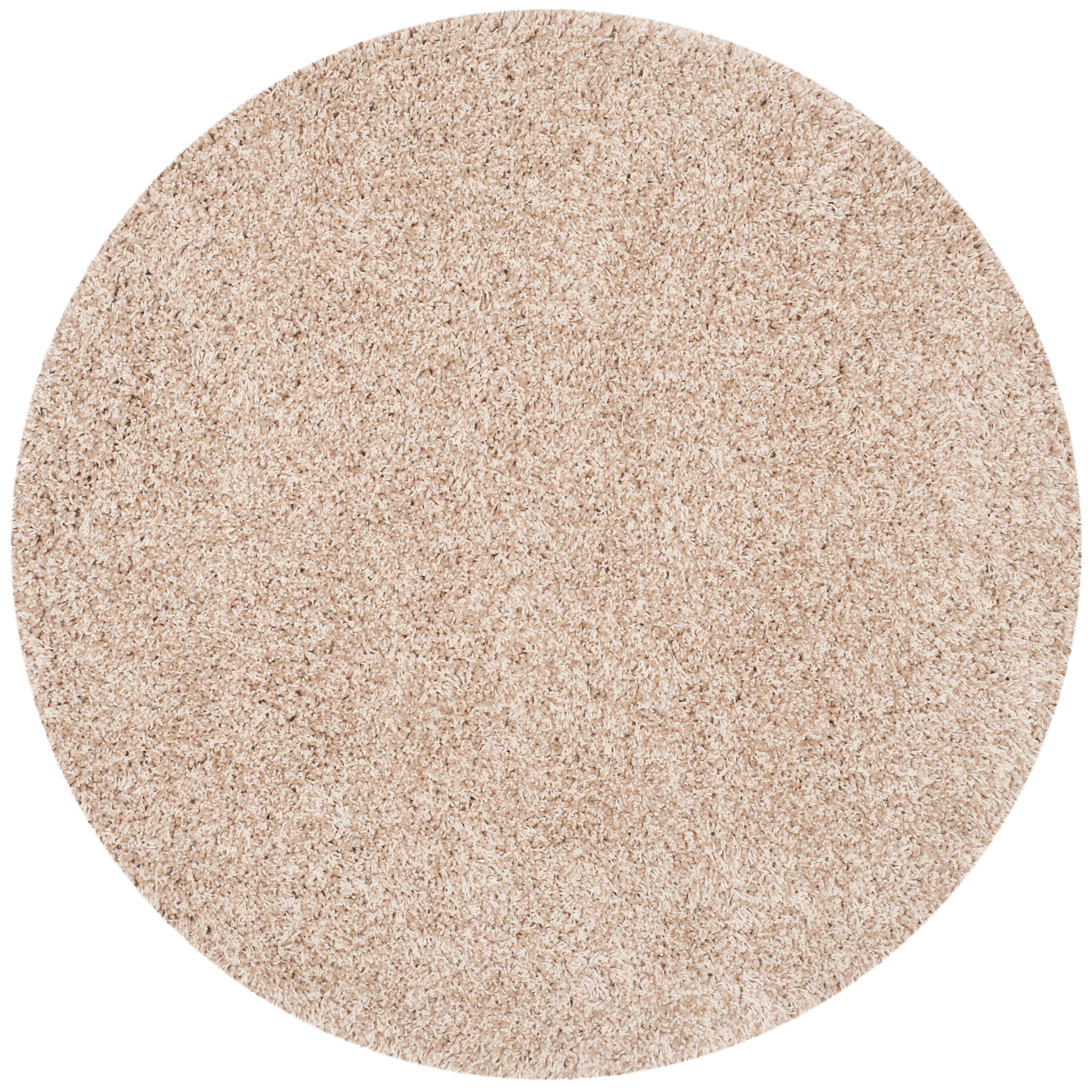 California Solid Shag 4&#x27; X 4&#x27; Round Area Rug