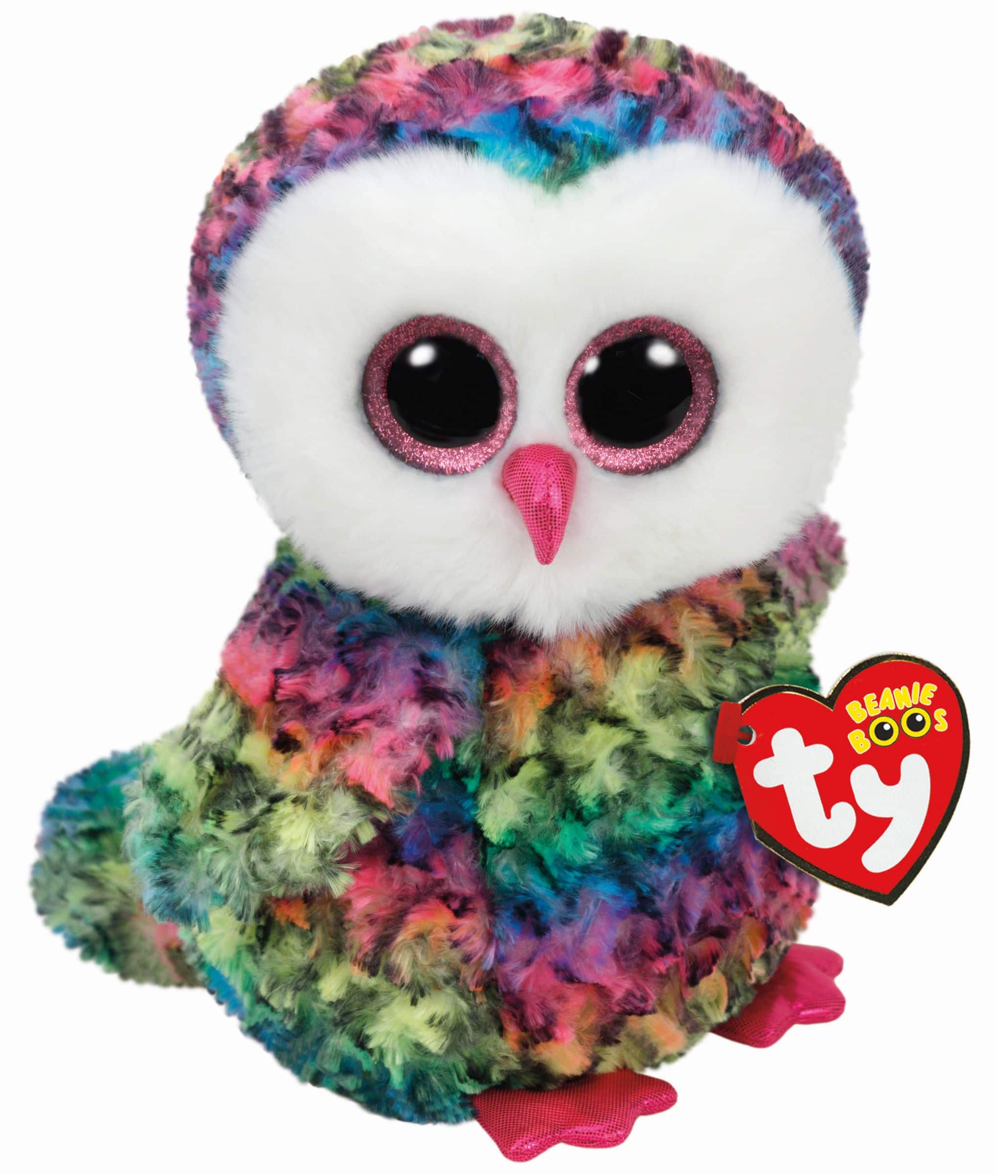 Ty Beanie Boos Owen The Multi Color Rainbow Owl 1st Version 6" Retired 2017 for sale online 