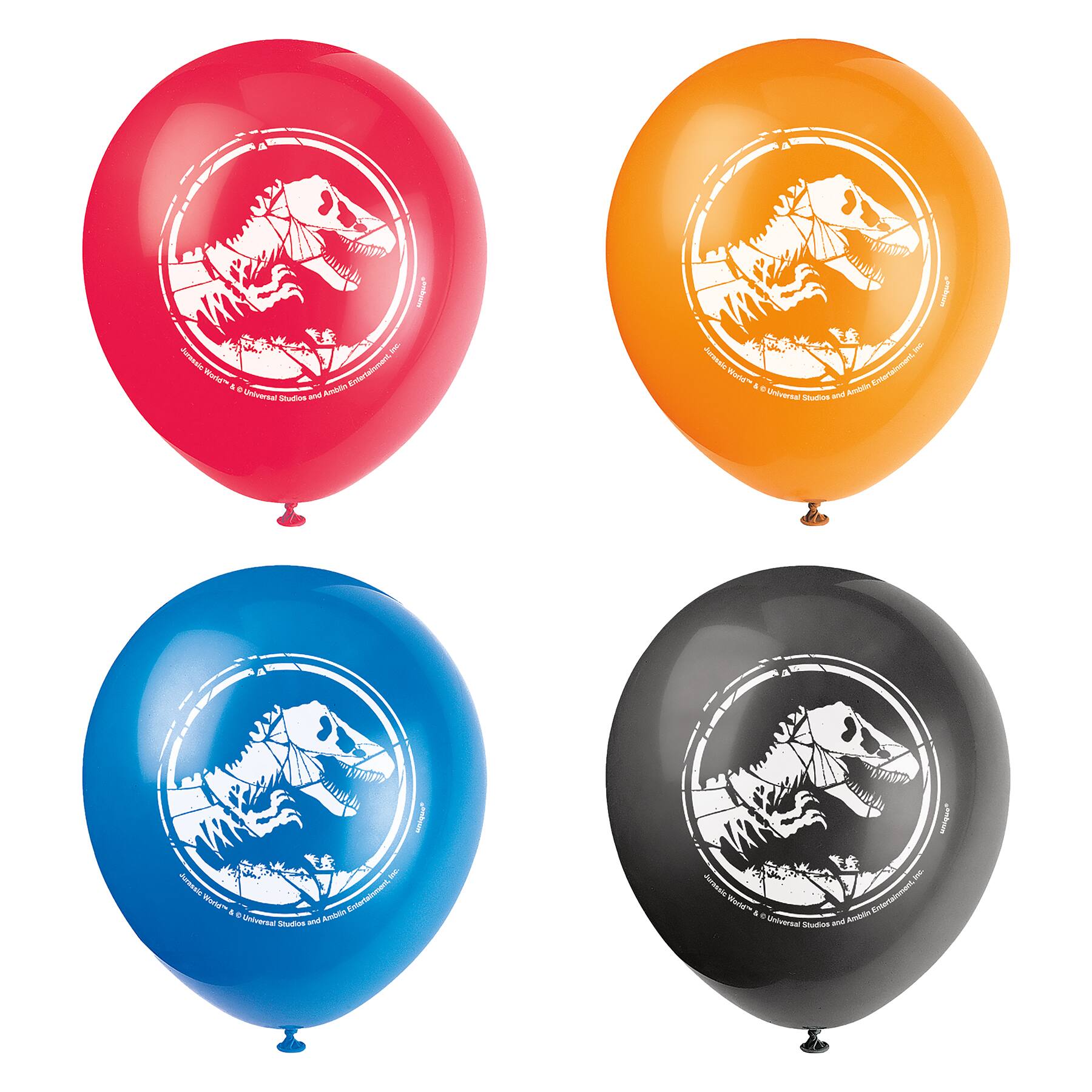 12 Latex Jurassic World Balloons 8ct