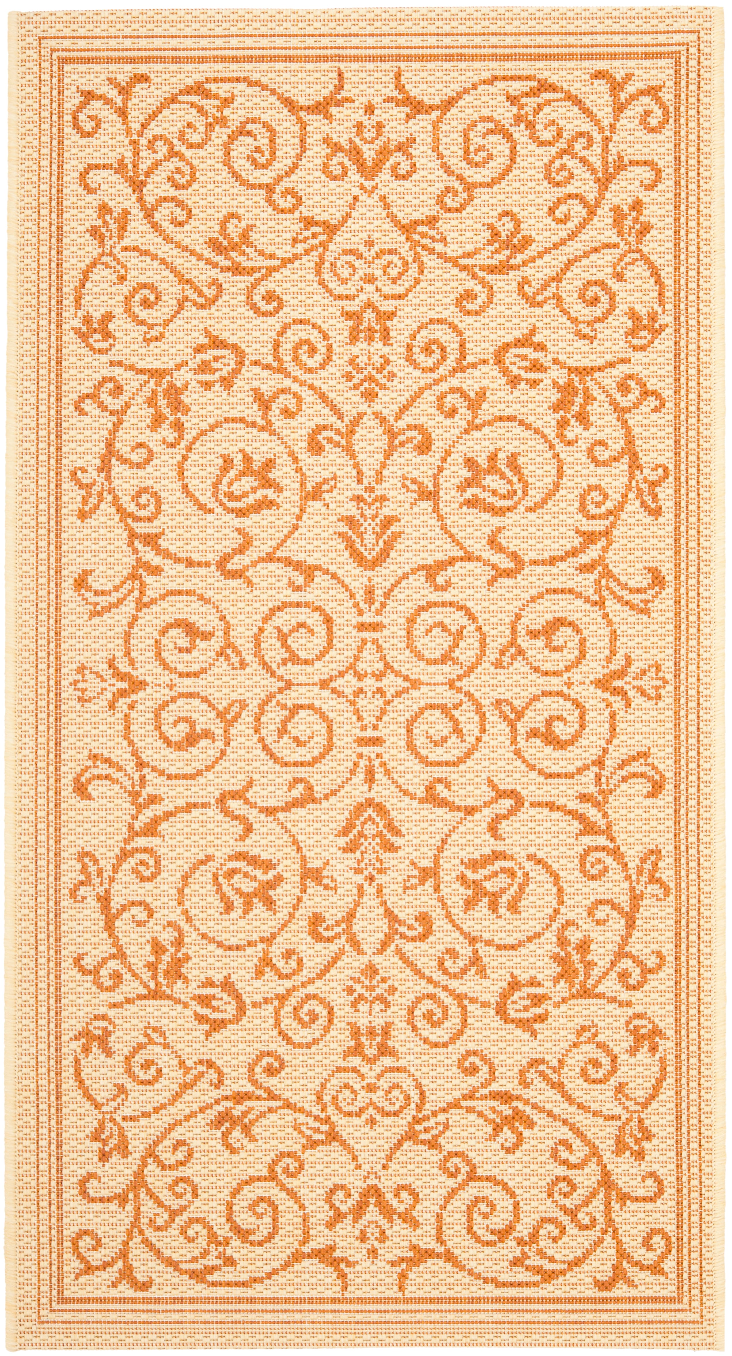 Courtyard Floral Scroll 2'-7" X 5' Runner