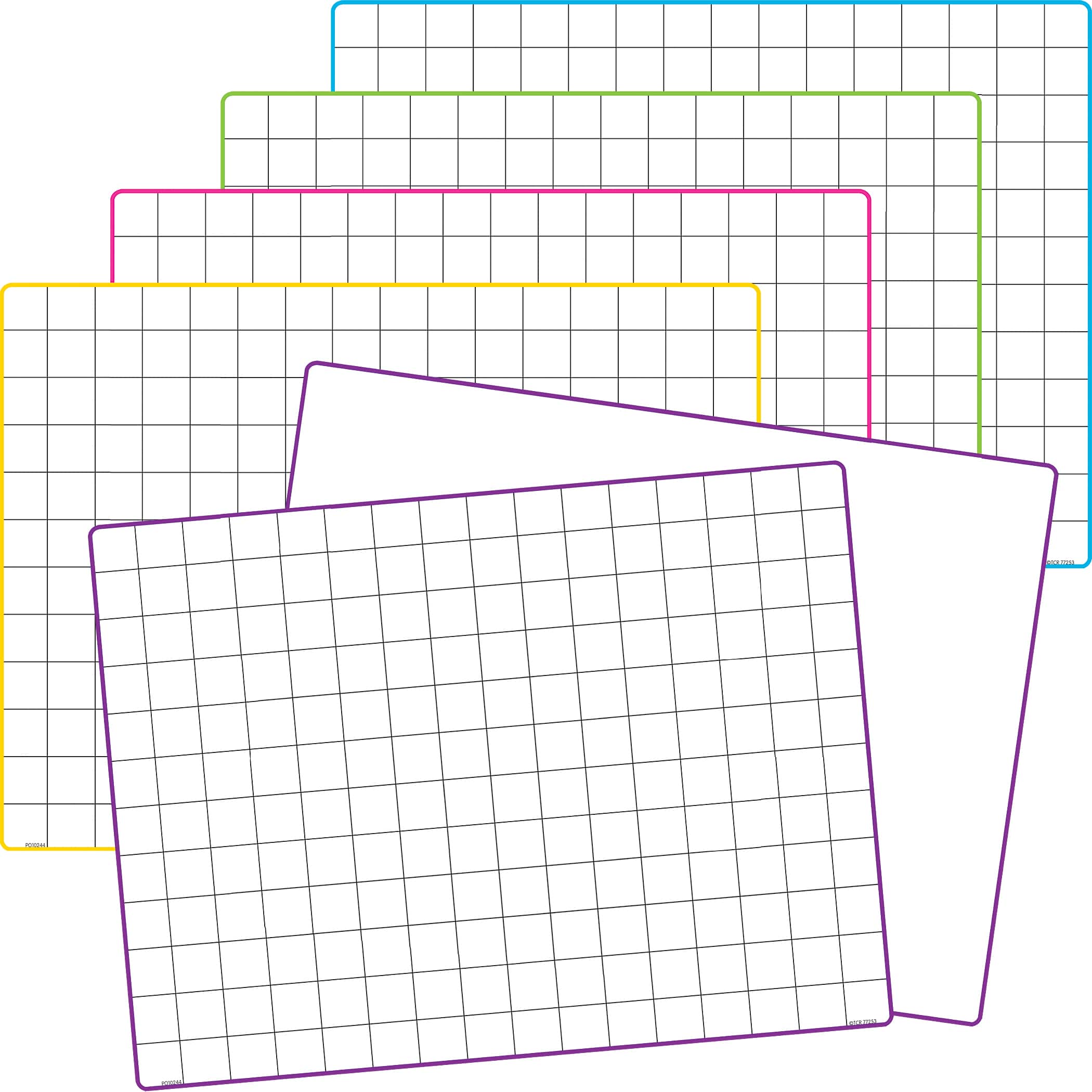 Teacher Created Resources Math Grid Dry Erase Boards, Set of 10