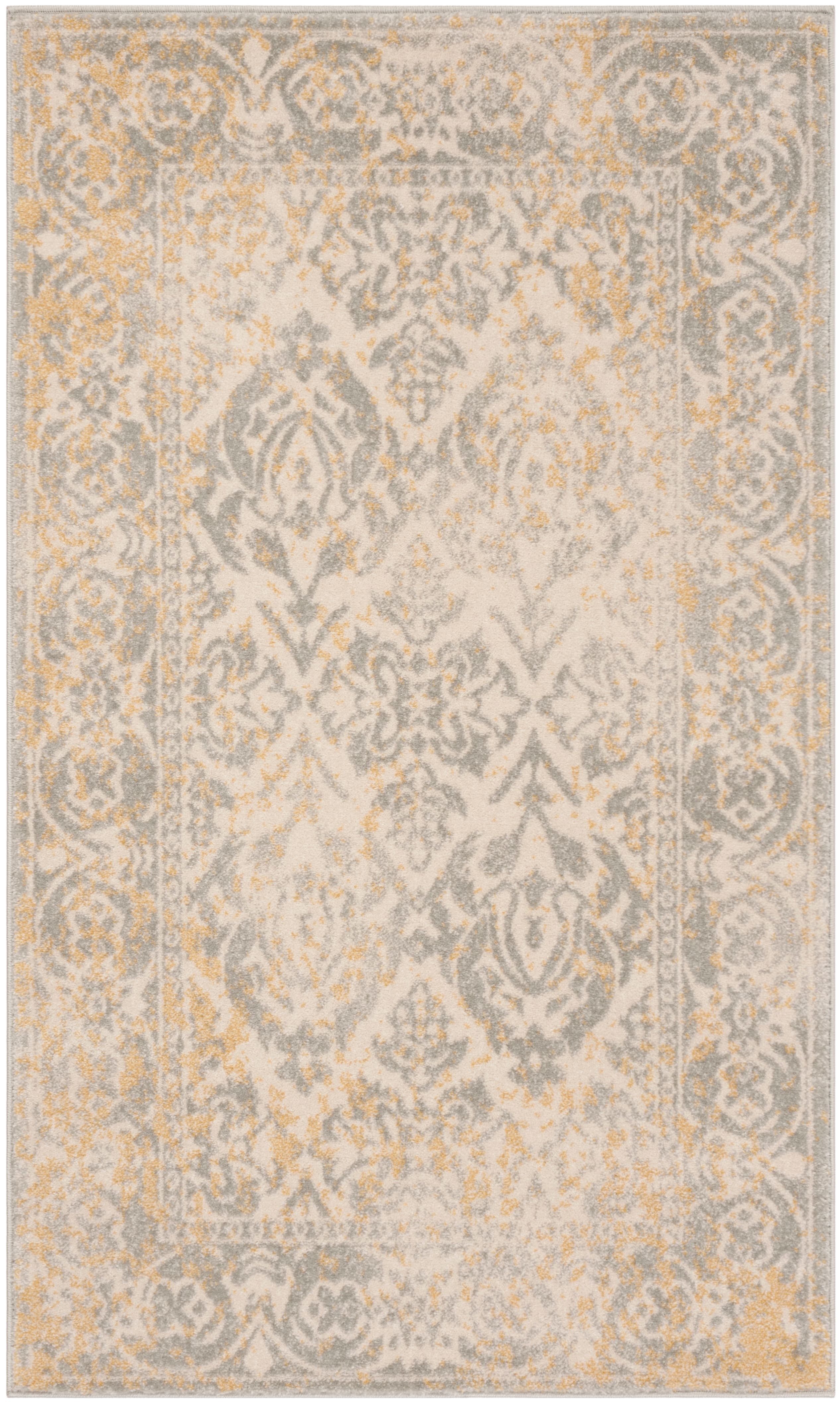 Evoke Diamond Floral 3&#x27; X 5&#x27; Area Rug