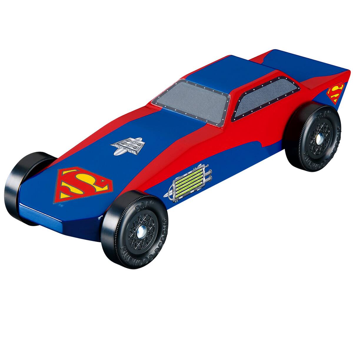 Revell Pinewood Derby Superman Sports Car Racer Kit in Red