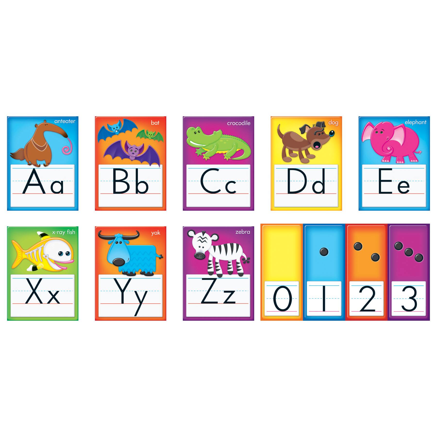 Trend Enterprises Awesome Animals Alphabet Cards Bulletin Board Set