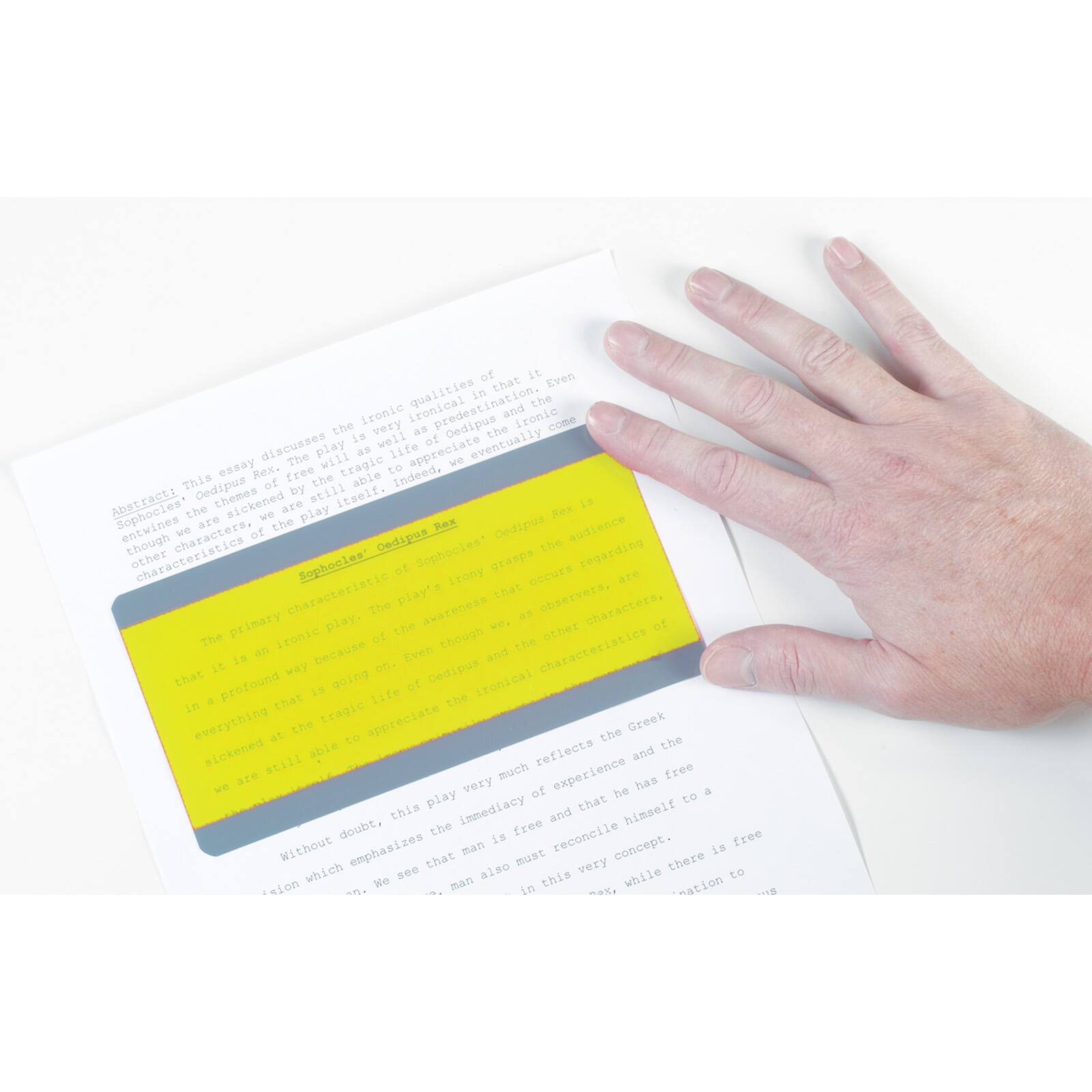 Ashley Productions Big Reading Guide Yellow 3.75 x 7.25 Pack of 12 