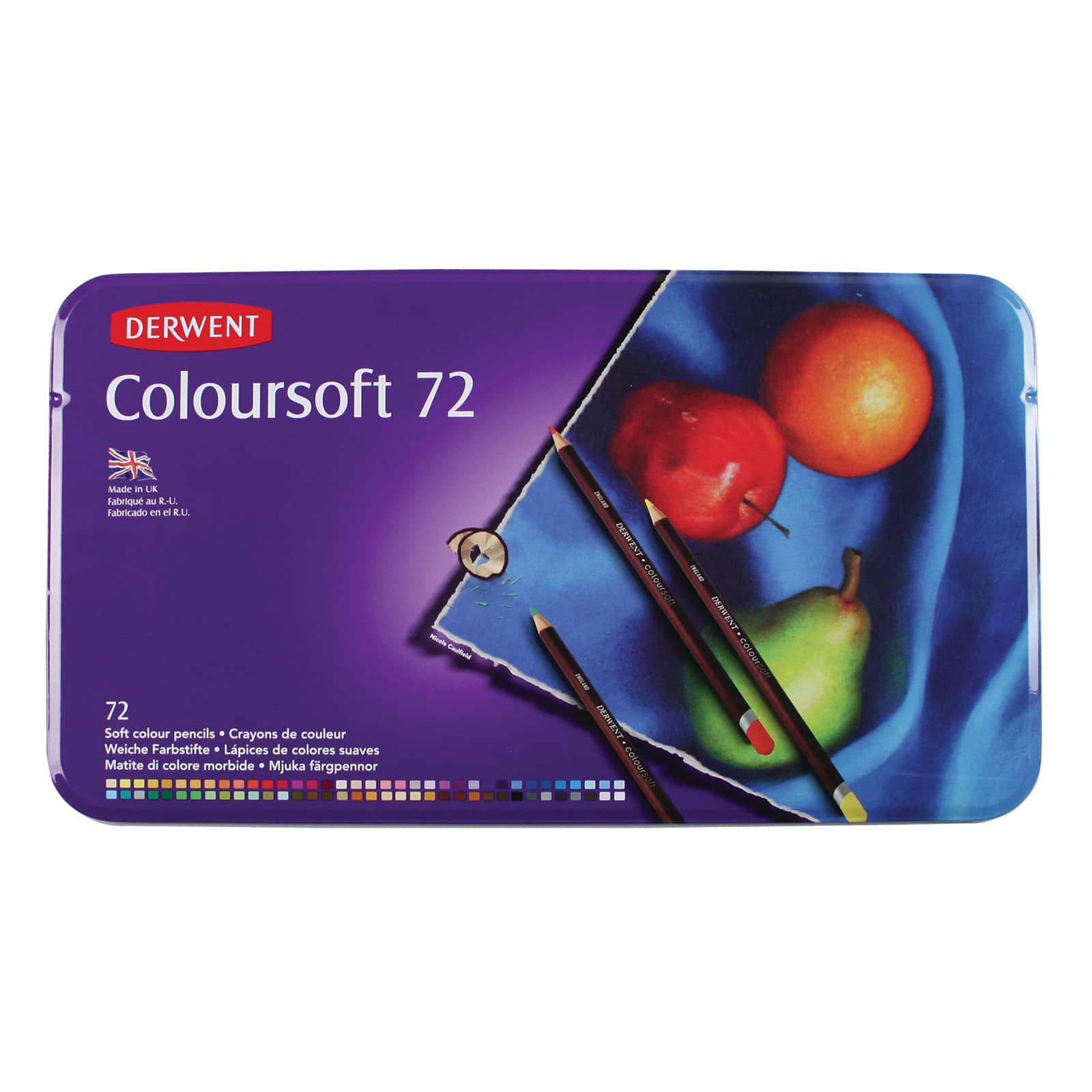 Derwent&#xAE; Coloursoft Pencil 72 Color Tin Set