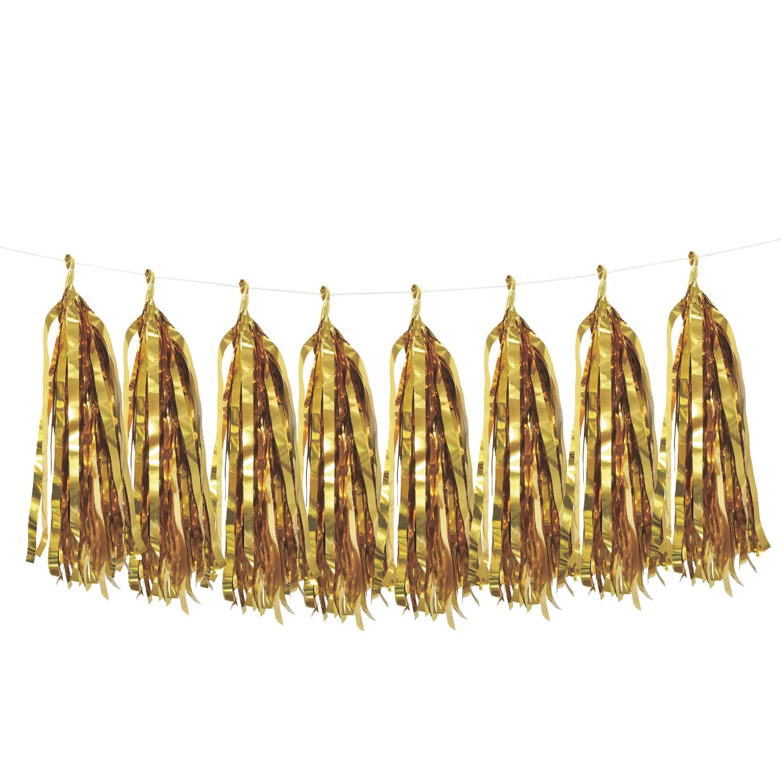 gold mylar tassels