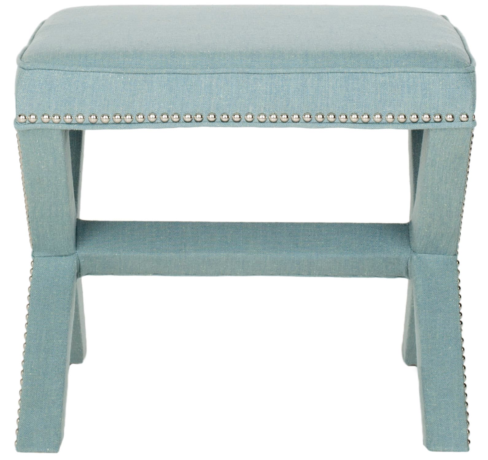 Palmer Ottoman in Sky &#x26; Blue