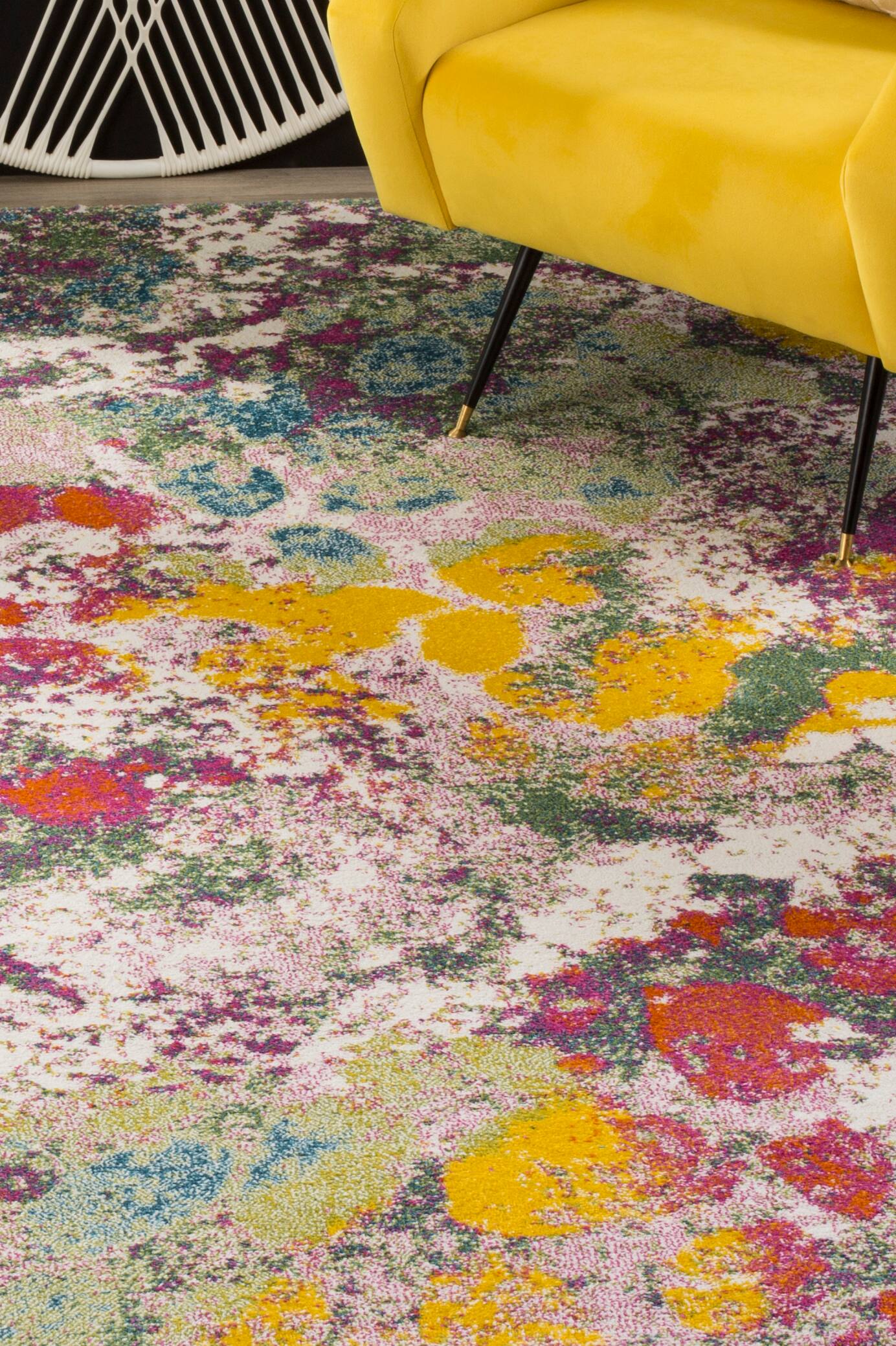 Water Color Contemporary 4&#x27; X 6&#x27; Area Rug