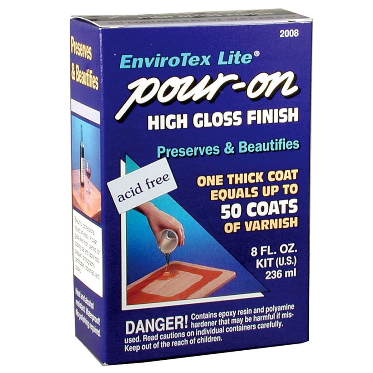 EnviroTex Lite Pour On High Gloss Finish, Epoxy Kit