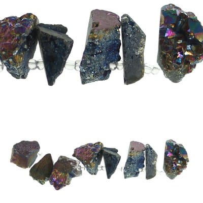 Sedona Druzy Agate Chunk Beads by Bead Landing™, Dark Blue image
