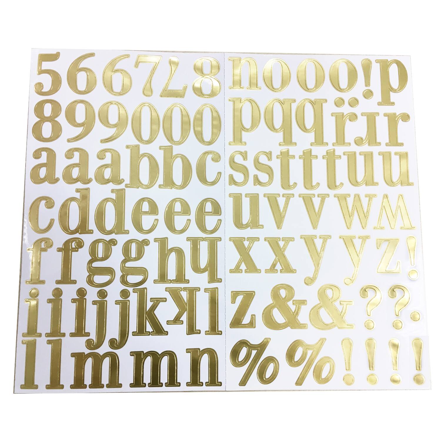 Gold Foil Alphabet Uppercase Letters Label - 2 Packs by BAZIC (756 Total  Labels)