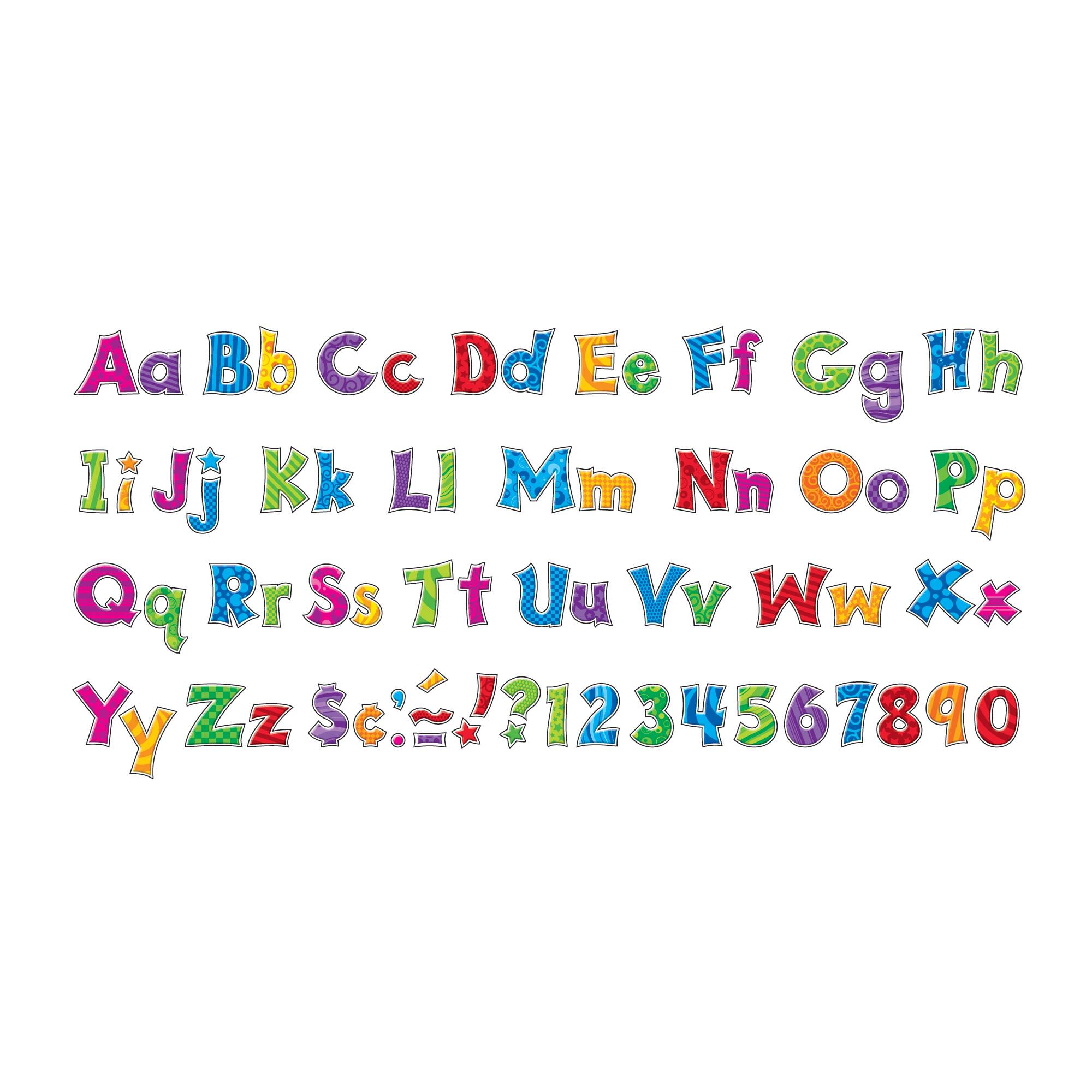 Trend Enterprises Patchwork Furry Friends® 4" Friendly Uppercase/Lowercase Combo Pack Ready Letters®
