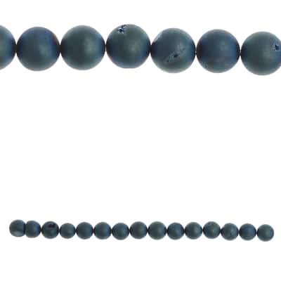 Blue Druzy Agate Stone Beads, 10mm by Bead Landing™ image