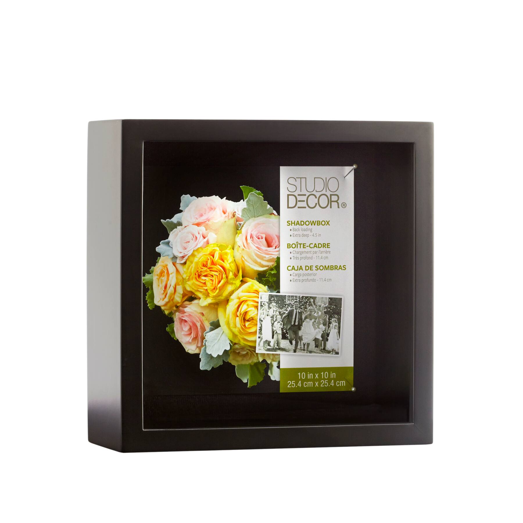 10" x 10" Black Extra Deep Shadow Box by Studio Décor®