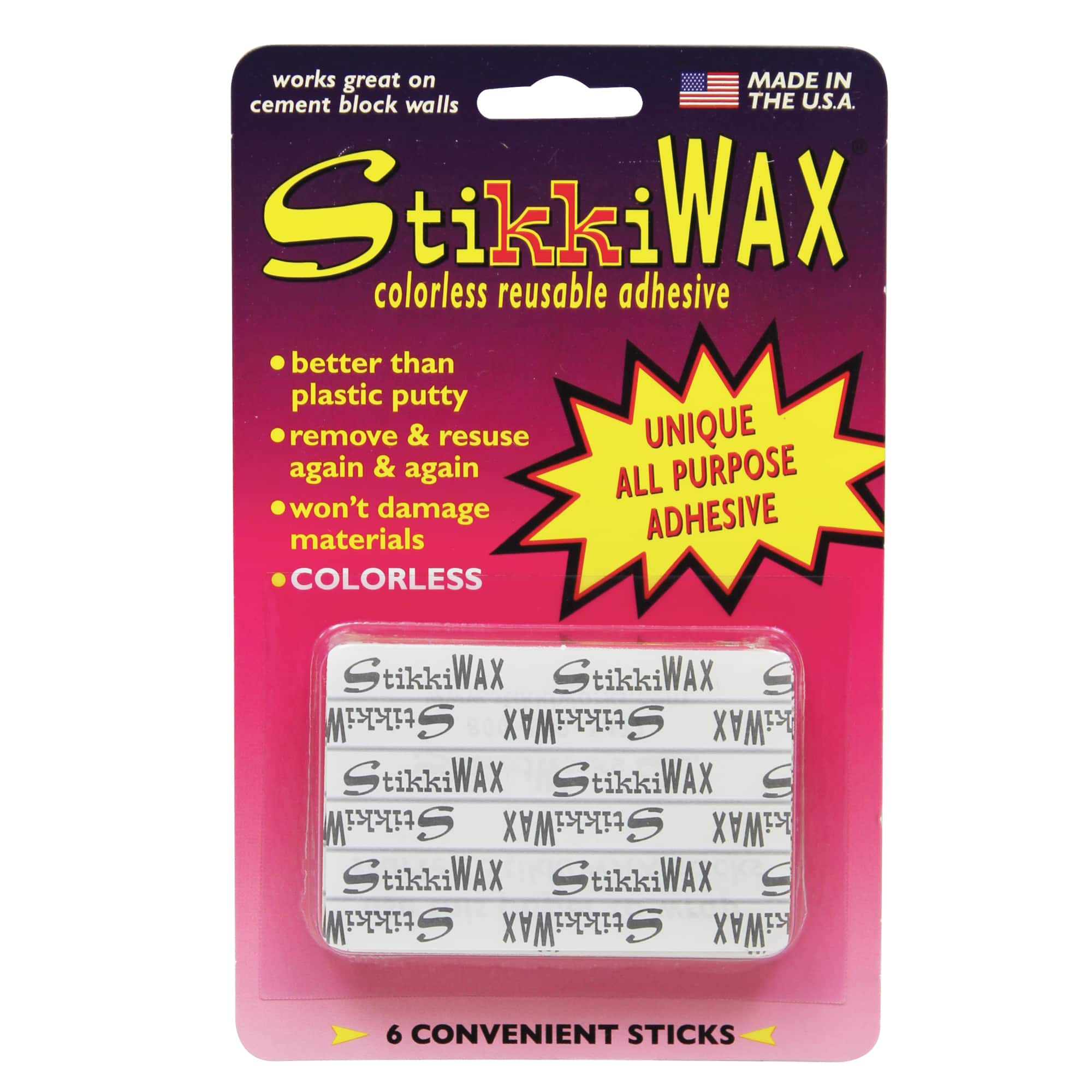 StikkiWorks StikkiWAX&#xAE; Sticks, 6 Packs of 6