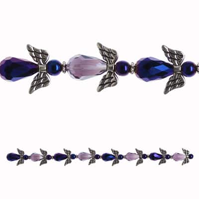 Purple Mix Glass & Metal Angel Beads by Bead Landing™ image