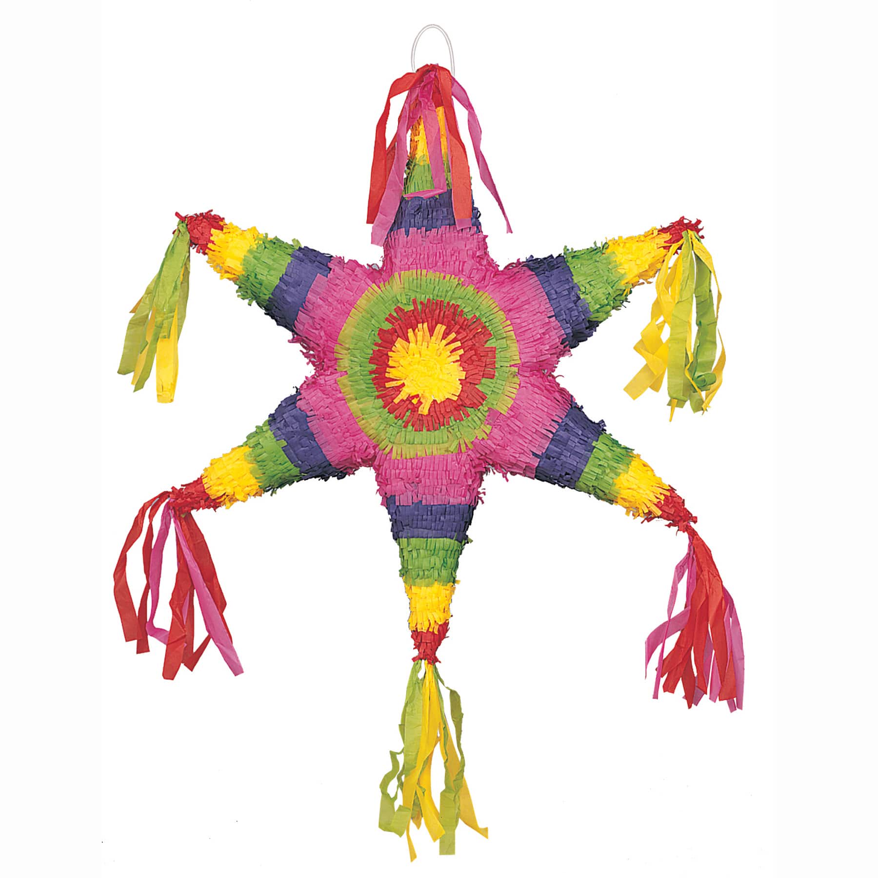 Multicolor Handmade Mexican Star Pinata Perfect for Fiesta Party Decorations Medium