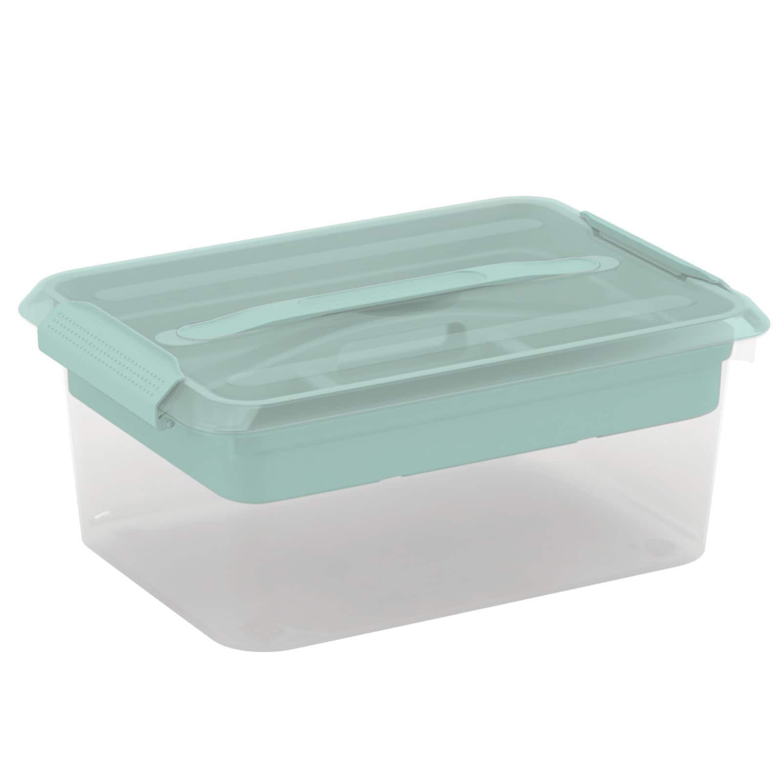14 5qt Latchmate Mint Storage Box With Tray By Simply Tidy Michaels
