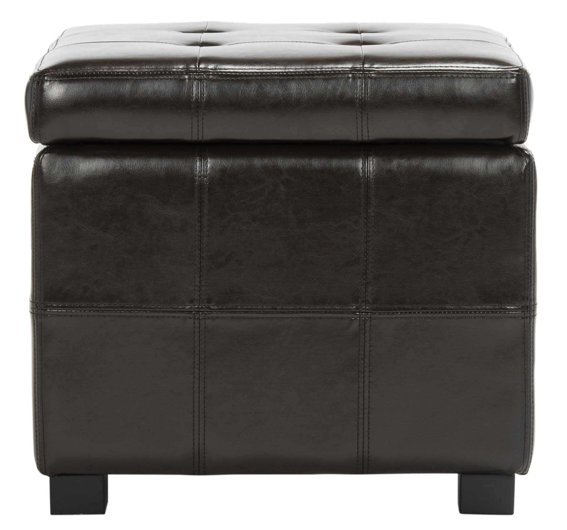 Maiden Square Tufted Ottoman in Brown
