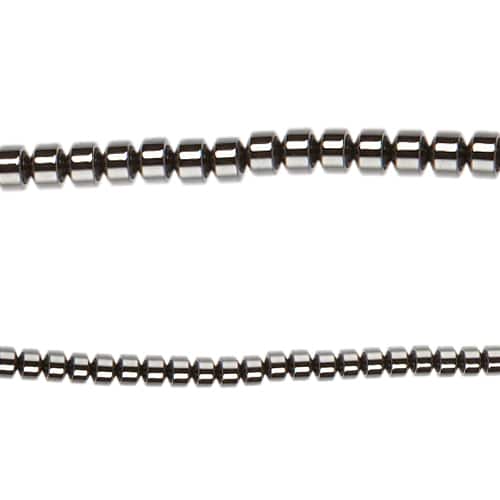 SALE Bugle Bead Dropper Bunch Hematite - 8cm Long main image 0