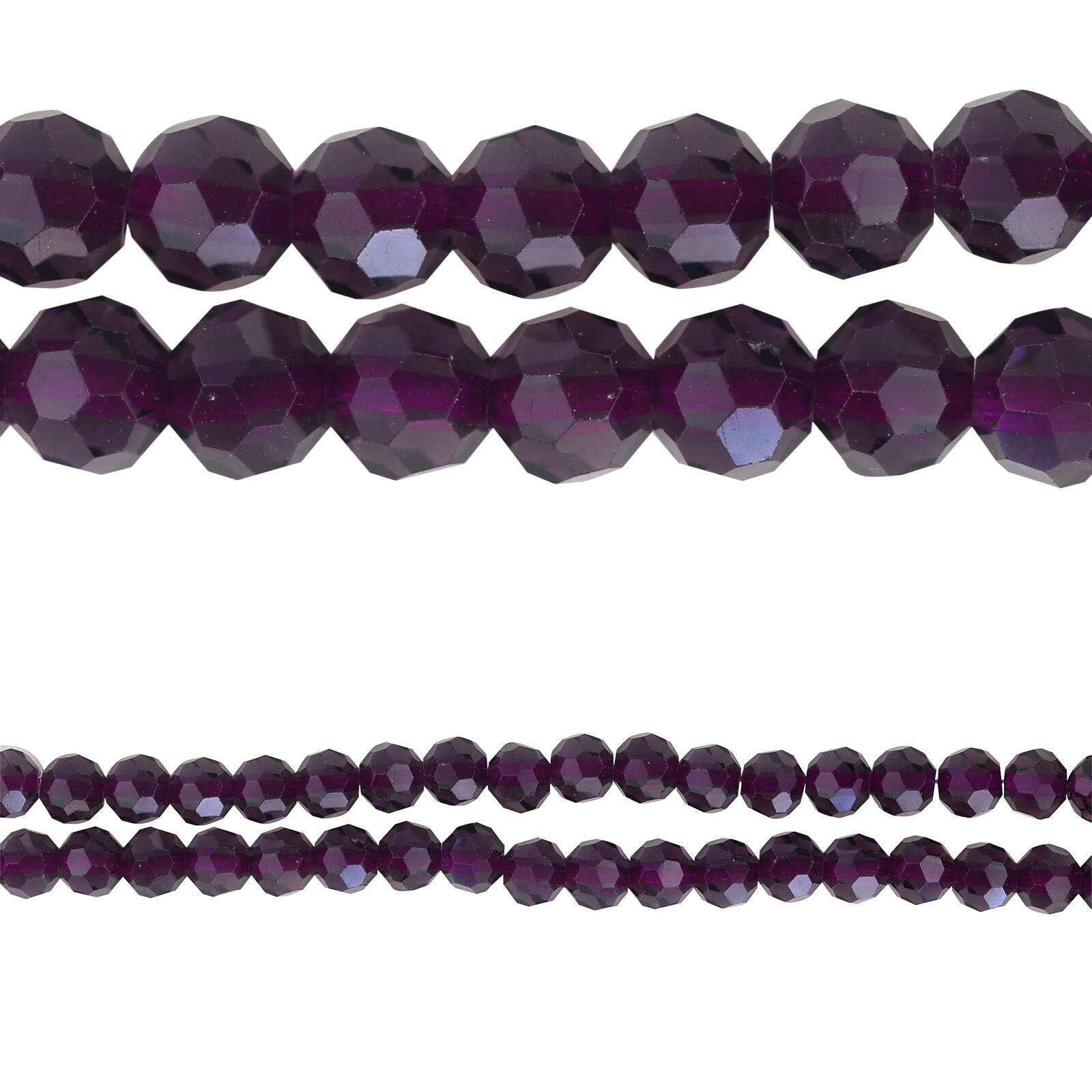 Buy the Bead Gallery® Round Faceted Glass Beads, Purple at Michaels