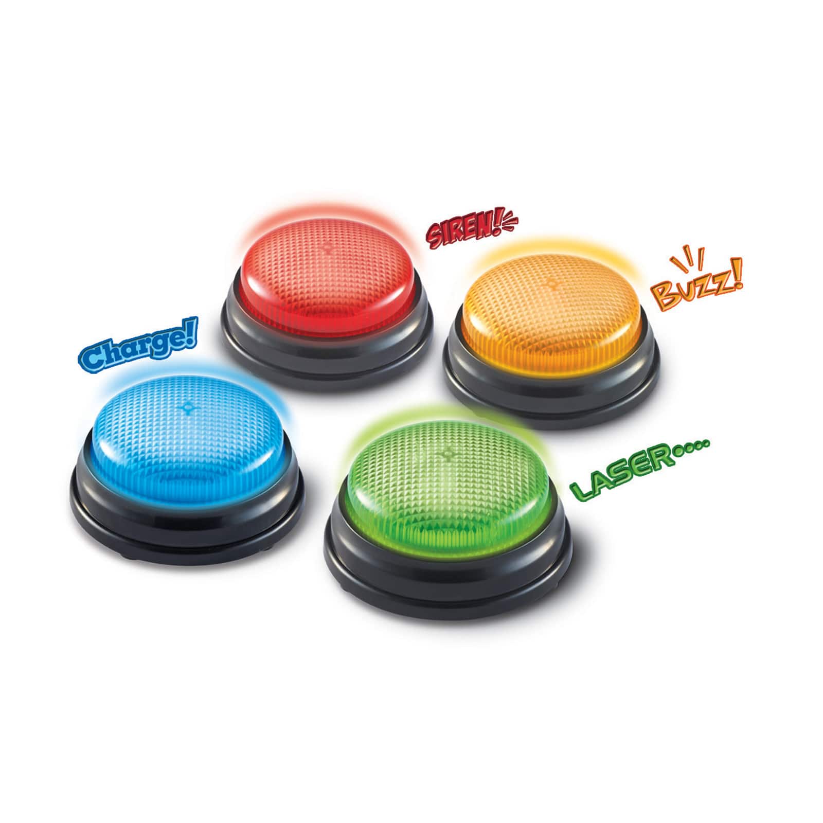 Lights and Sounds Answer Buzzers, Set of 4