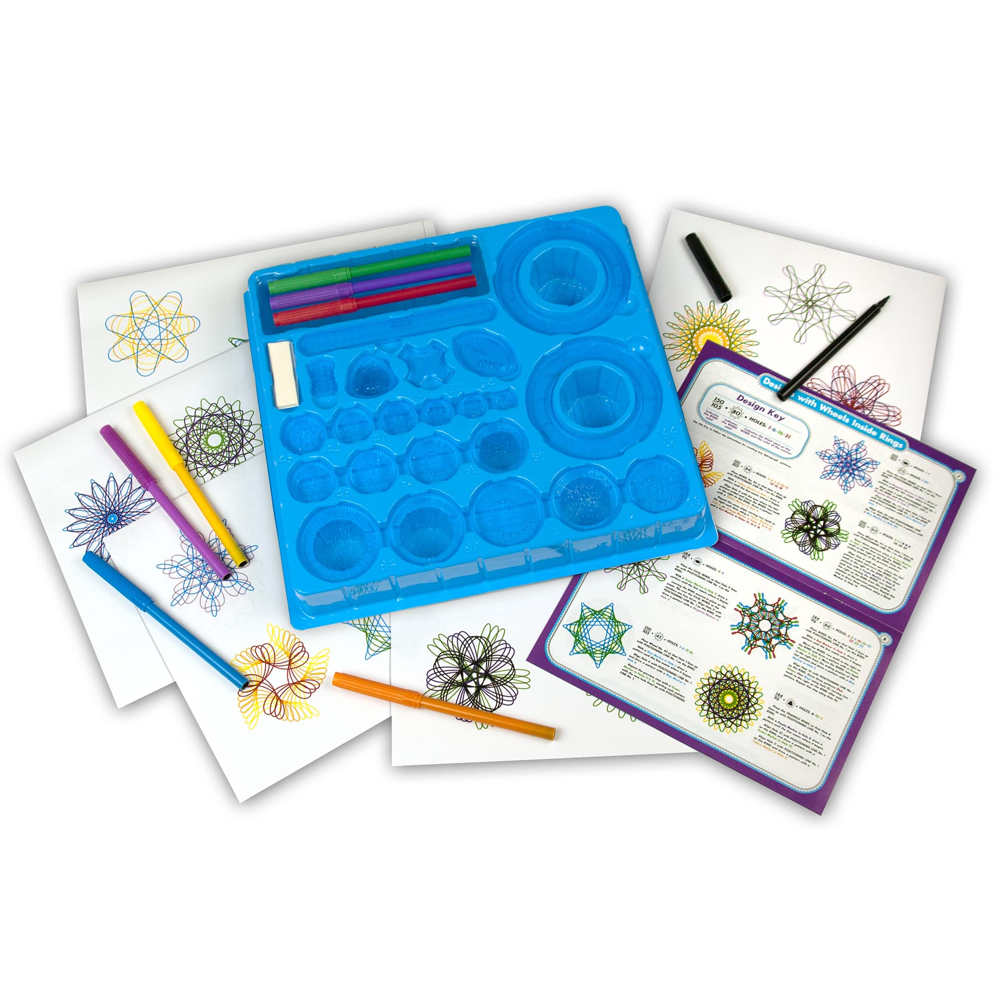 Piece Drawing Set with Markers NEW The Original Spirograph 30 