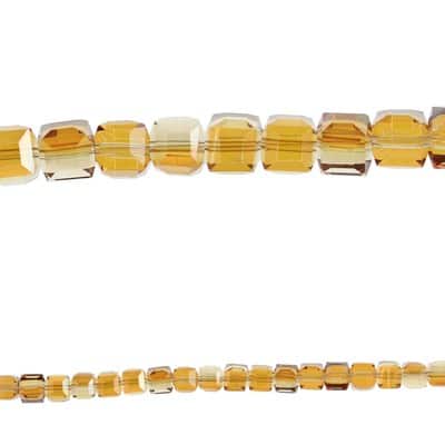 Gold Champagne Glass Cube Beads, 8mm by Bead Landing™ image