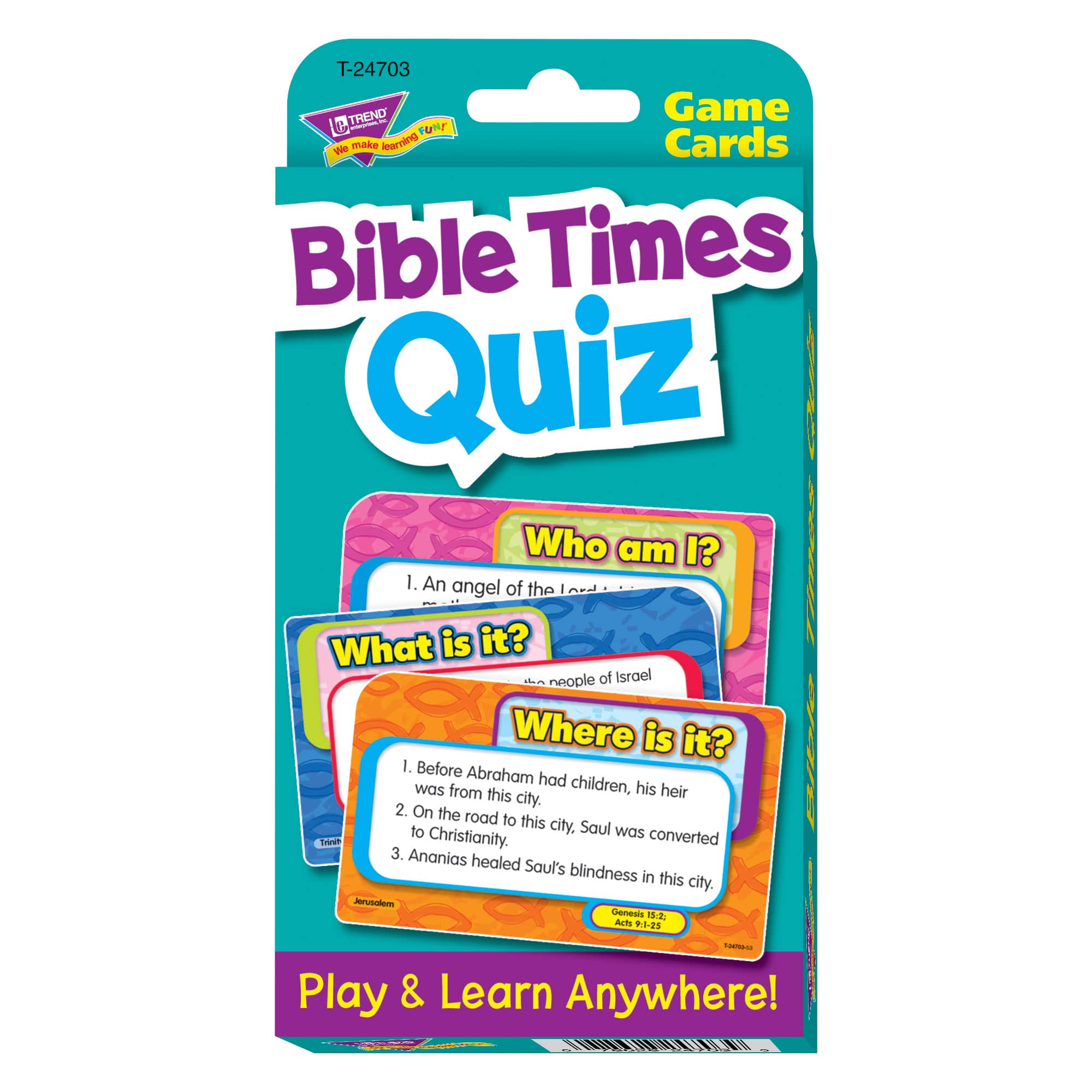 Trend Enterprises&#xAE; Bible Times Quiz Game Cards, 6 Sets