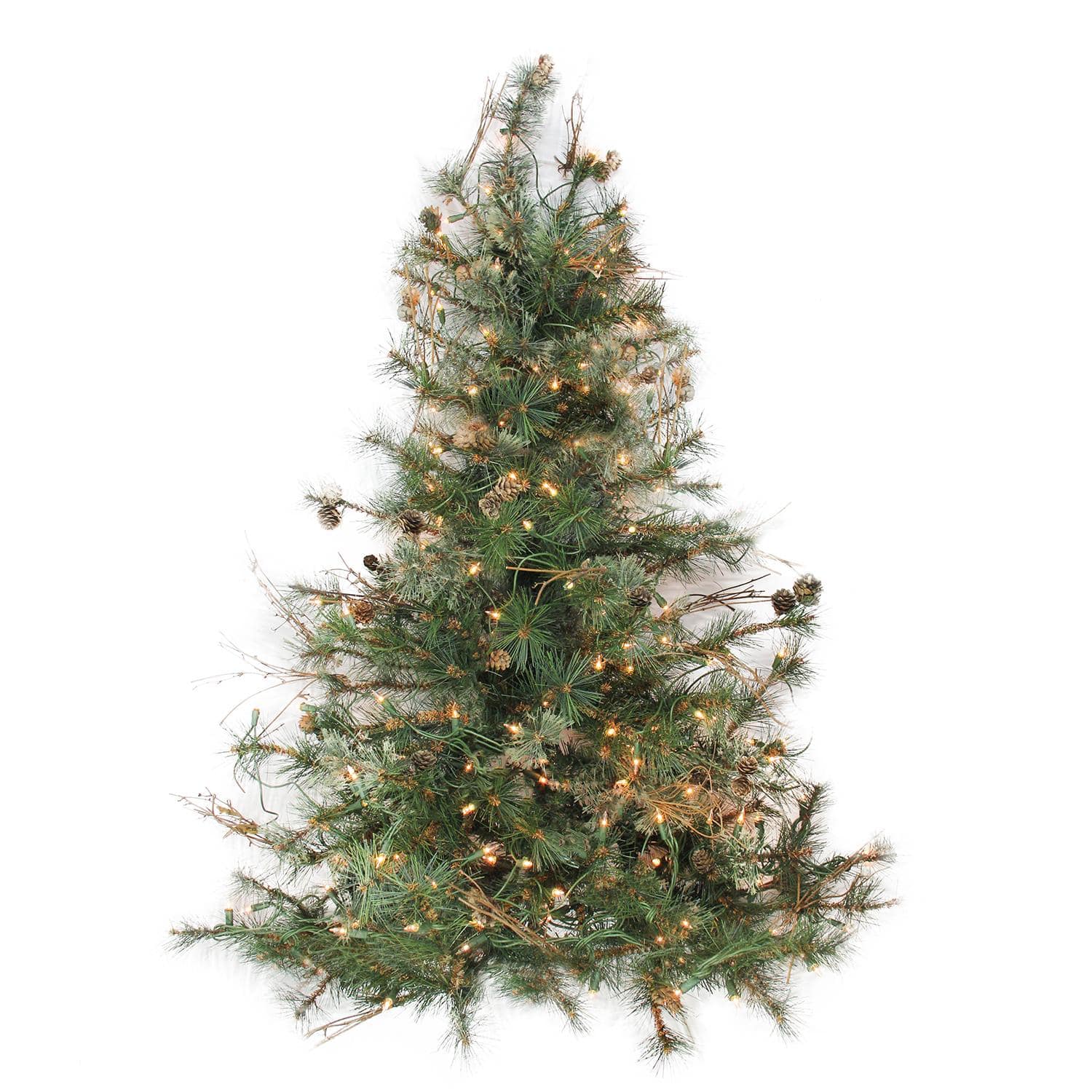 4 Ft. Pre-Lit Country Mixed Pine Artificial Christmas Wall or Door Tree, Clear Lights