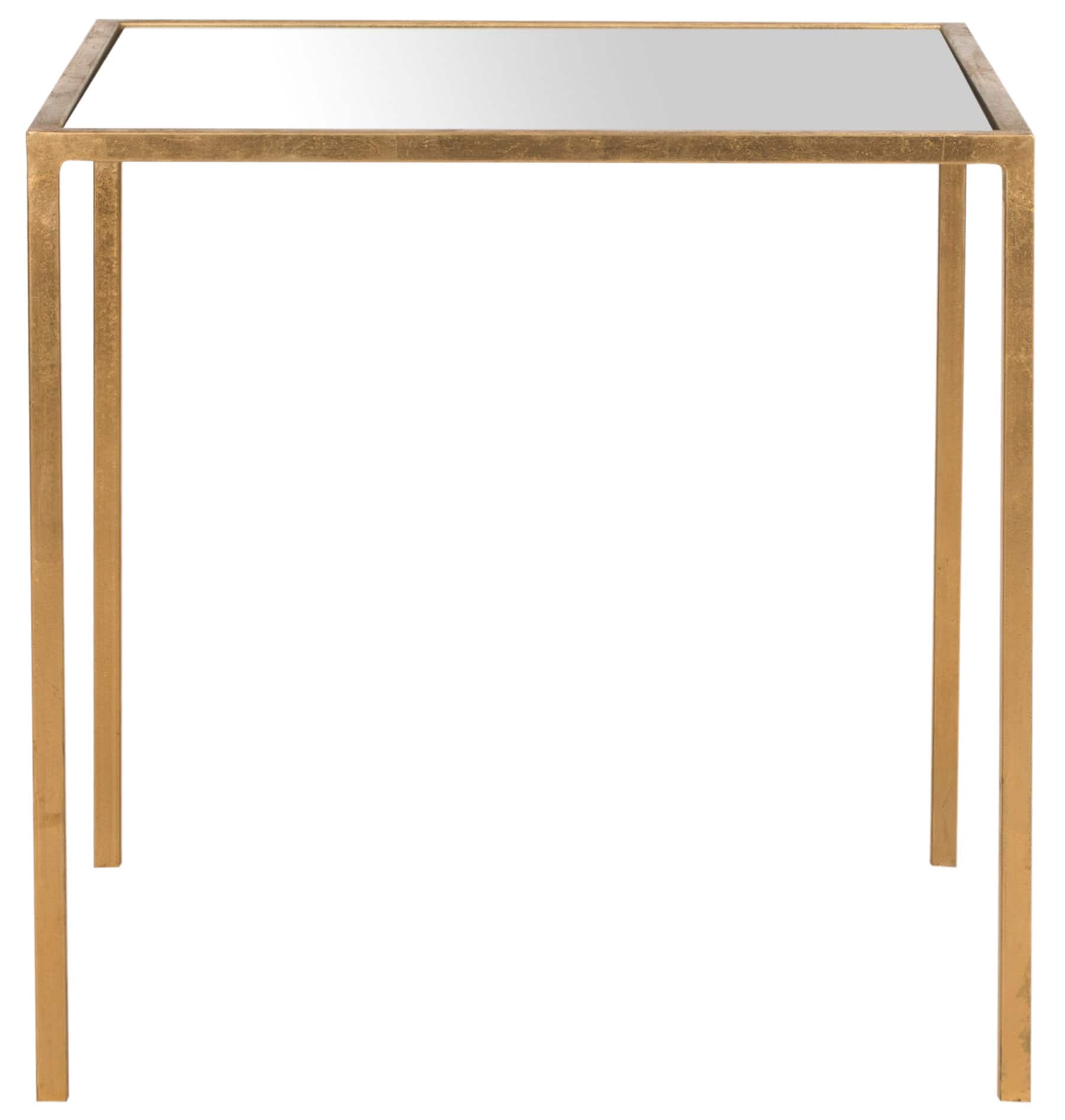 Kiley Accent Table in Gold & Mirror