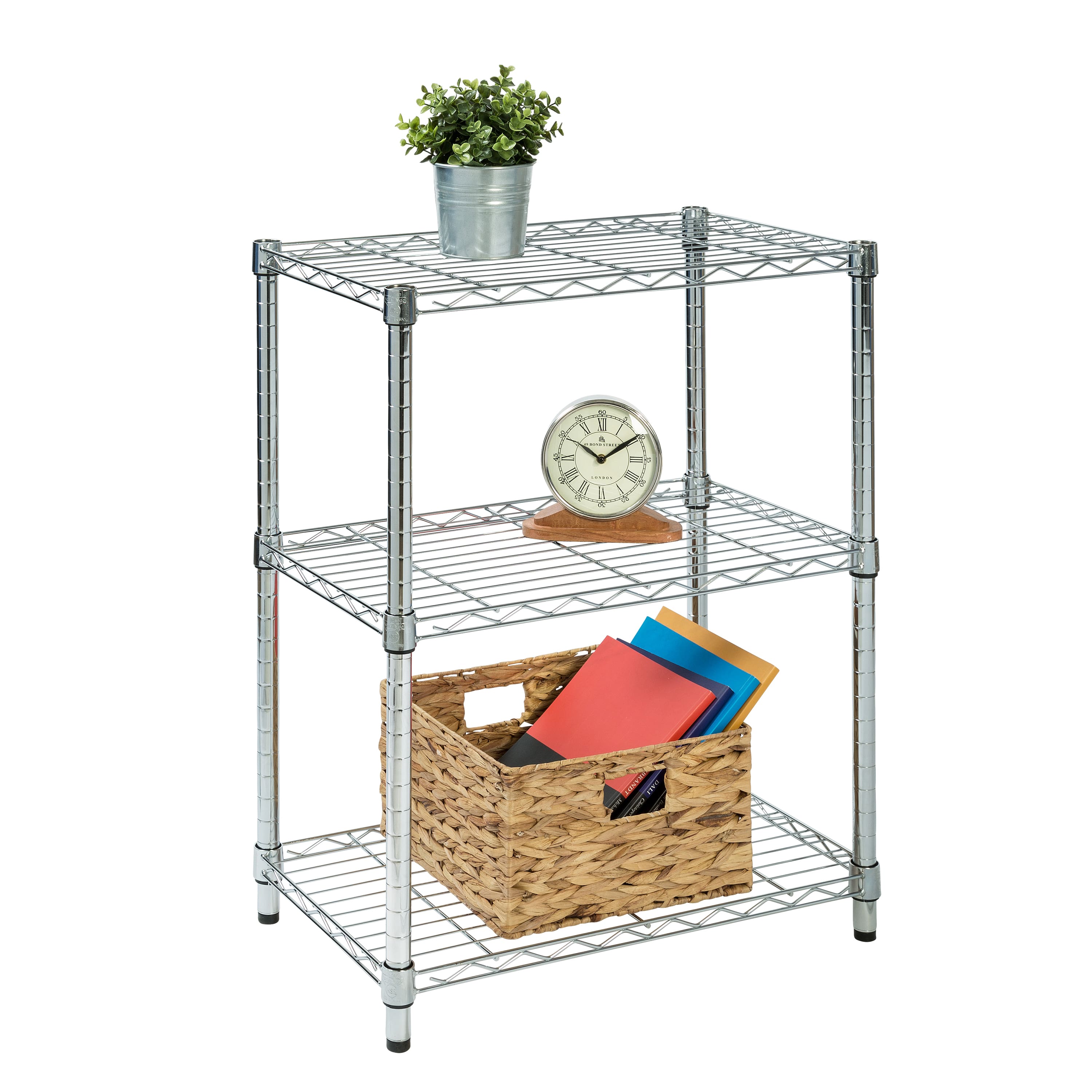 Honey Can Do 3-Tier Chrome Shelving Unit