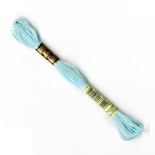 DMC Cotone Da Ricamo 6 Capi – Matassa Grigio Blu, 8 Metri, 100% Cotone A Fibra Lunga Mercerizzato Per Ricamo E Cucito
