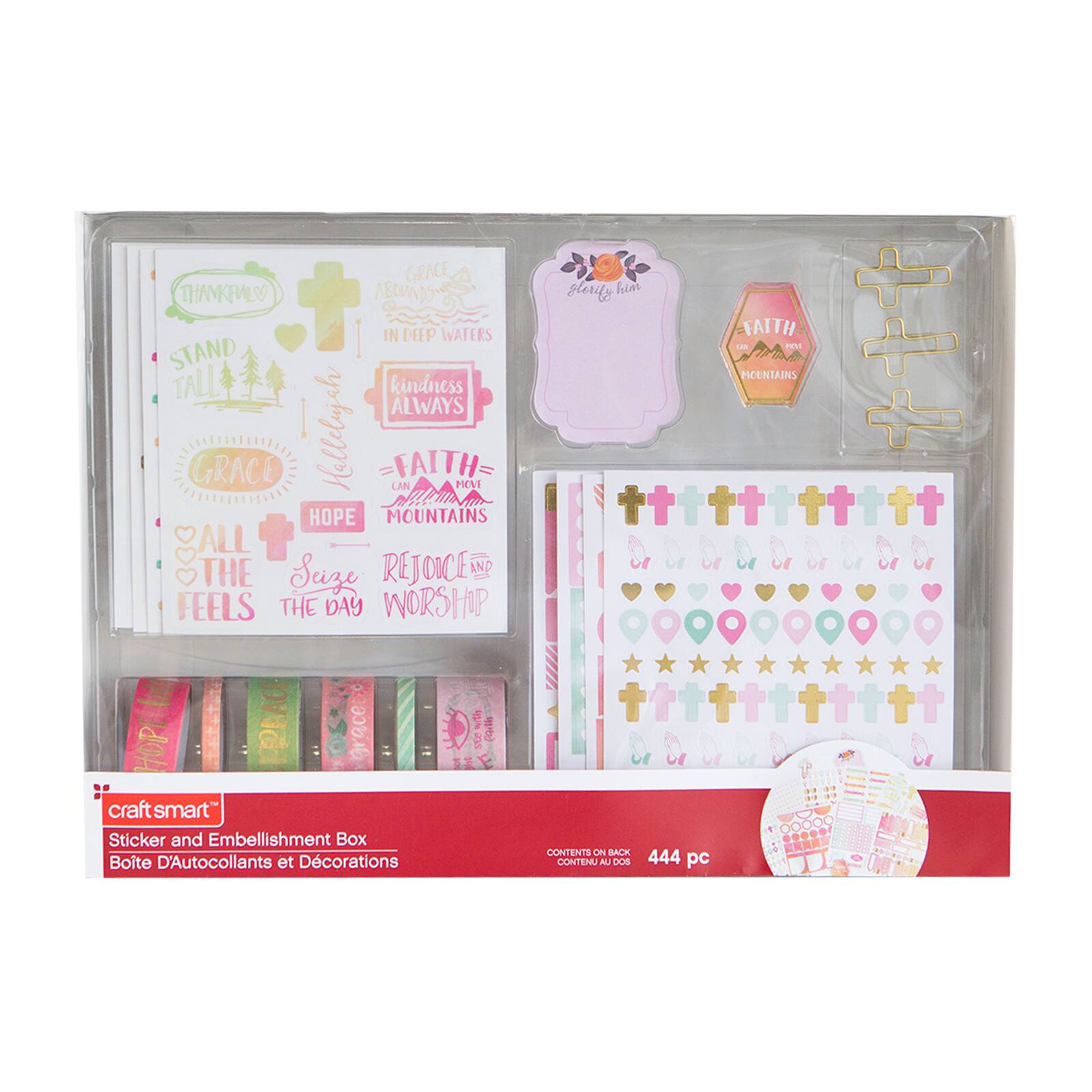 Find the Inspirational Sticker & Embellishment Box By Craft Smart™ at