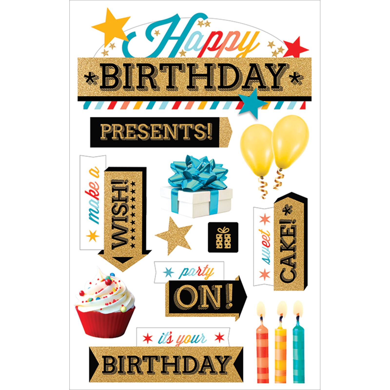 Find the Paper House® 3D Stickers, Happy Birthday at Michaels