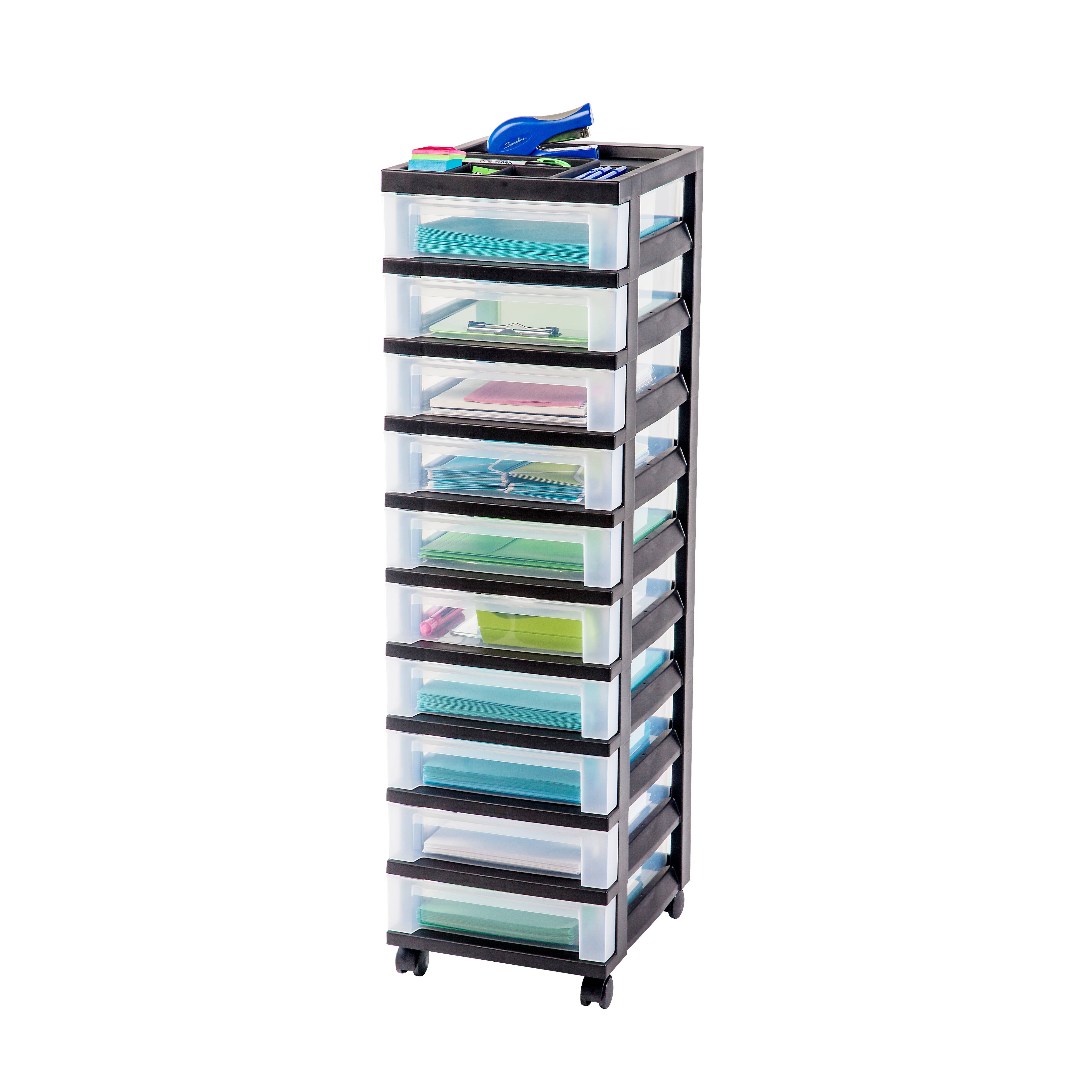 Find The Iris 10 Drawer Cart With Organizer Top At Michaels