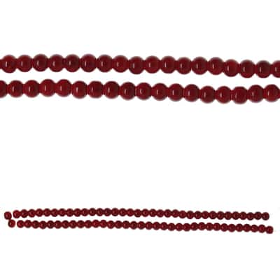Burgundy Glass Round Beads, 6mm by Bead Landing™ image