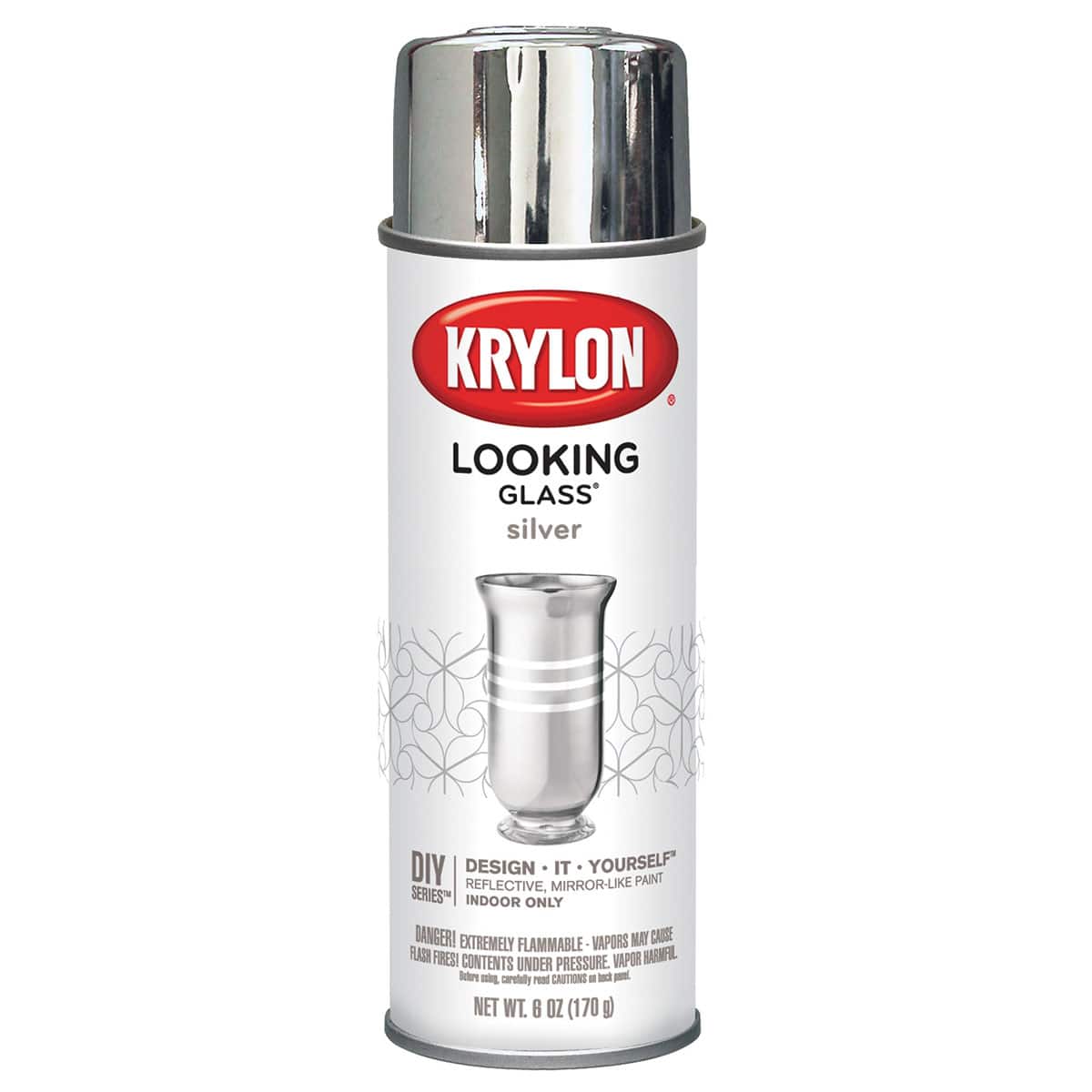 Krylon Looking Glass Silver-Like Aerosol Spray Paint 6 Oz.