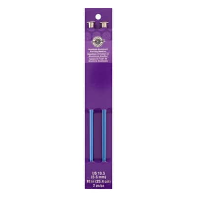 10"" Anodized Aluminum Knitting Needles by Loops & Threads® image