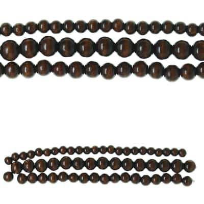 Bead Gallery® Round Mix Wood Beads, Brown