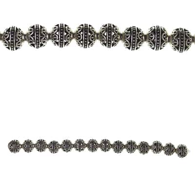 Silver Metal Filigree Round Beads, 10mm by Bead Landing™ image