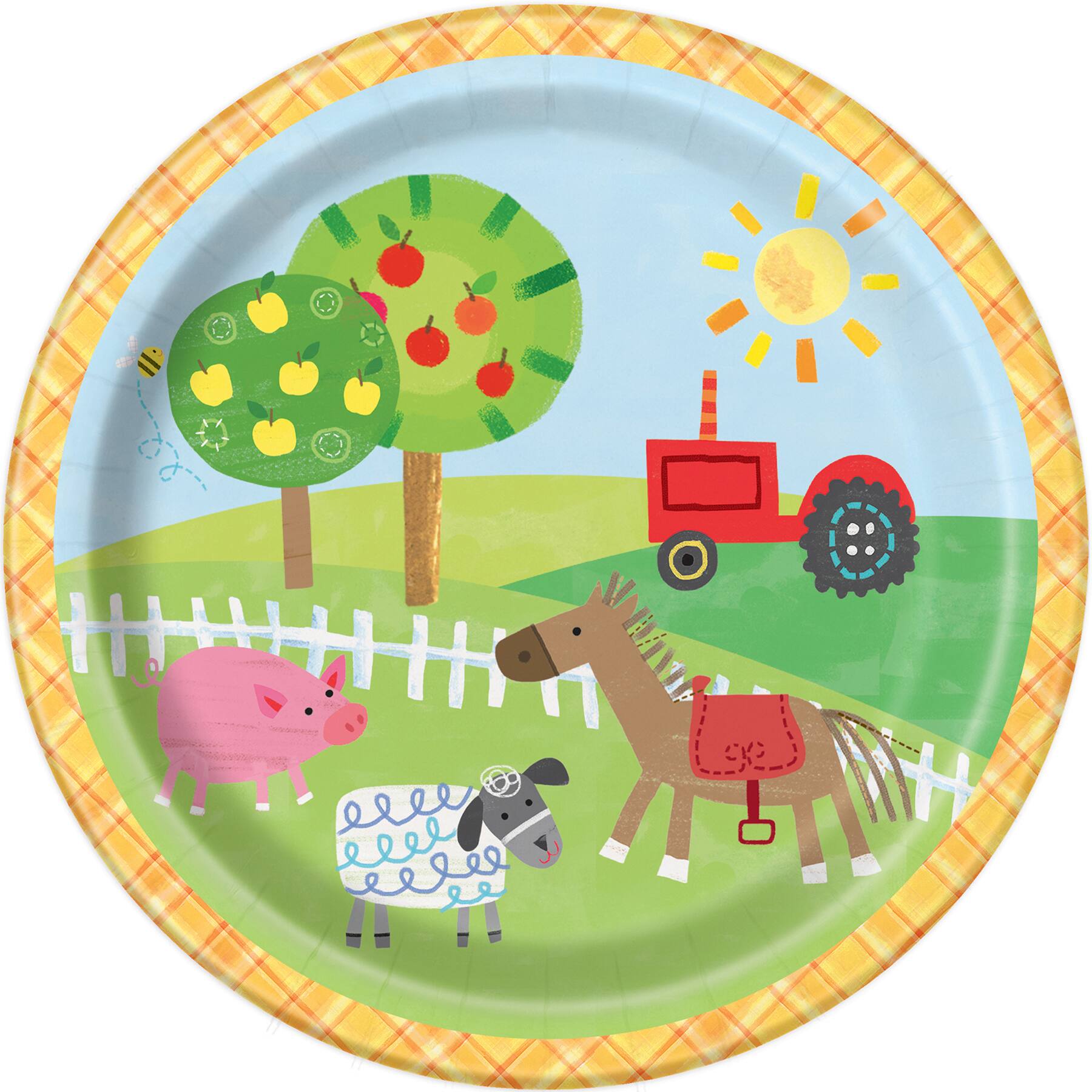 Barnyard Farm Birthday Cake Plates Farm Party Supplies