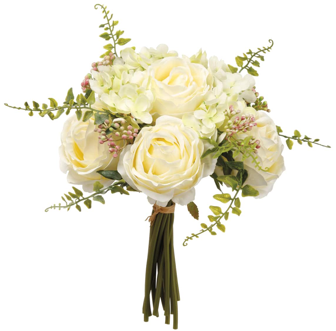 24 Pack: White &#x26; Green Peony Rose &#x26; Sweetpea Bouquet