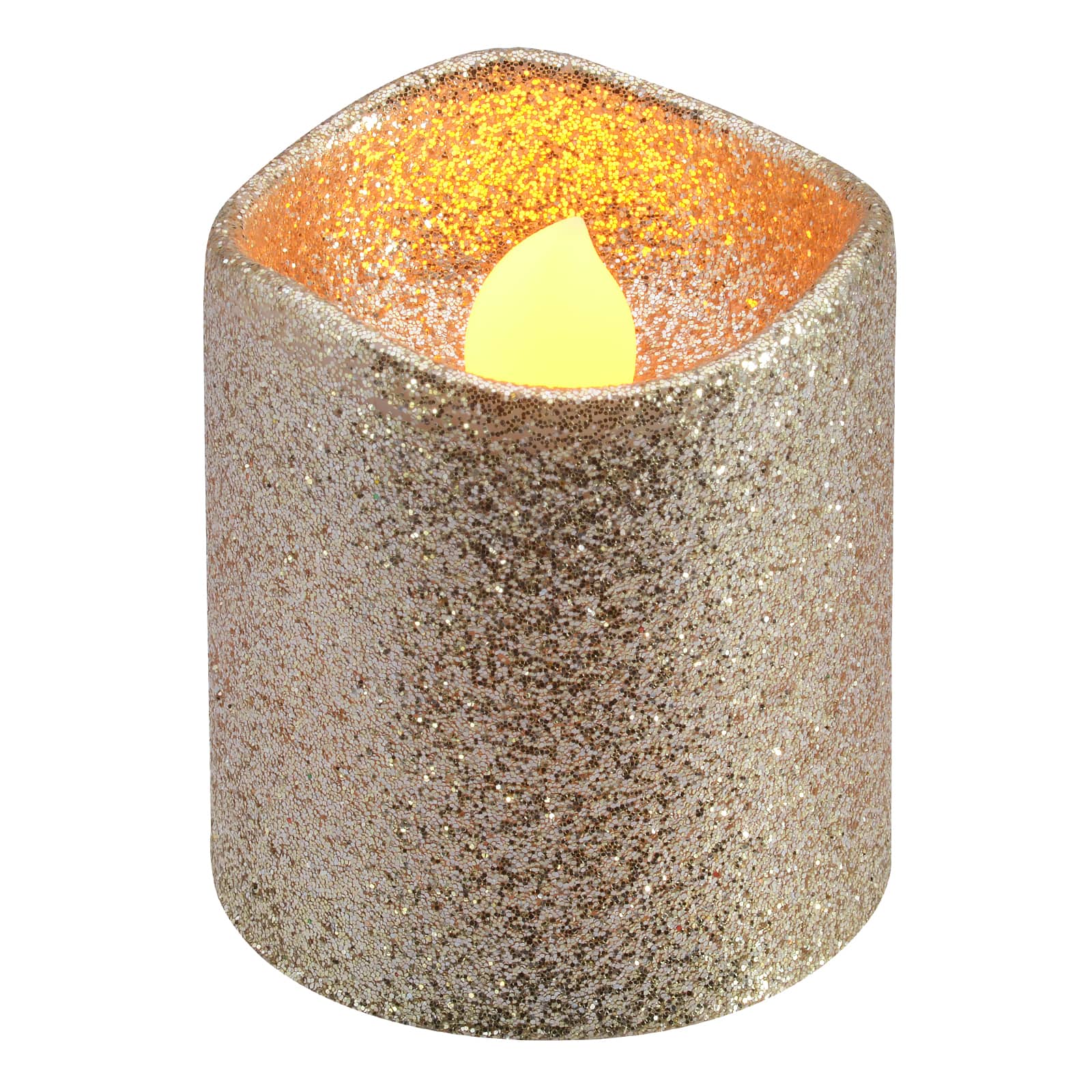 Champagne Glitter LED Votive Candles By Ashland® 12ct.