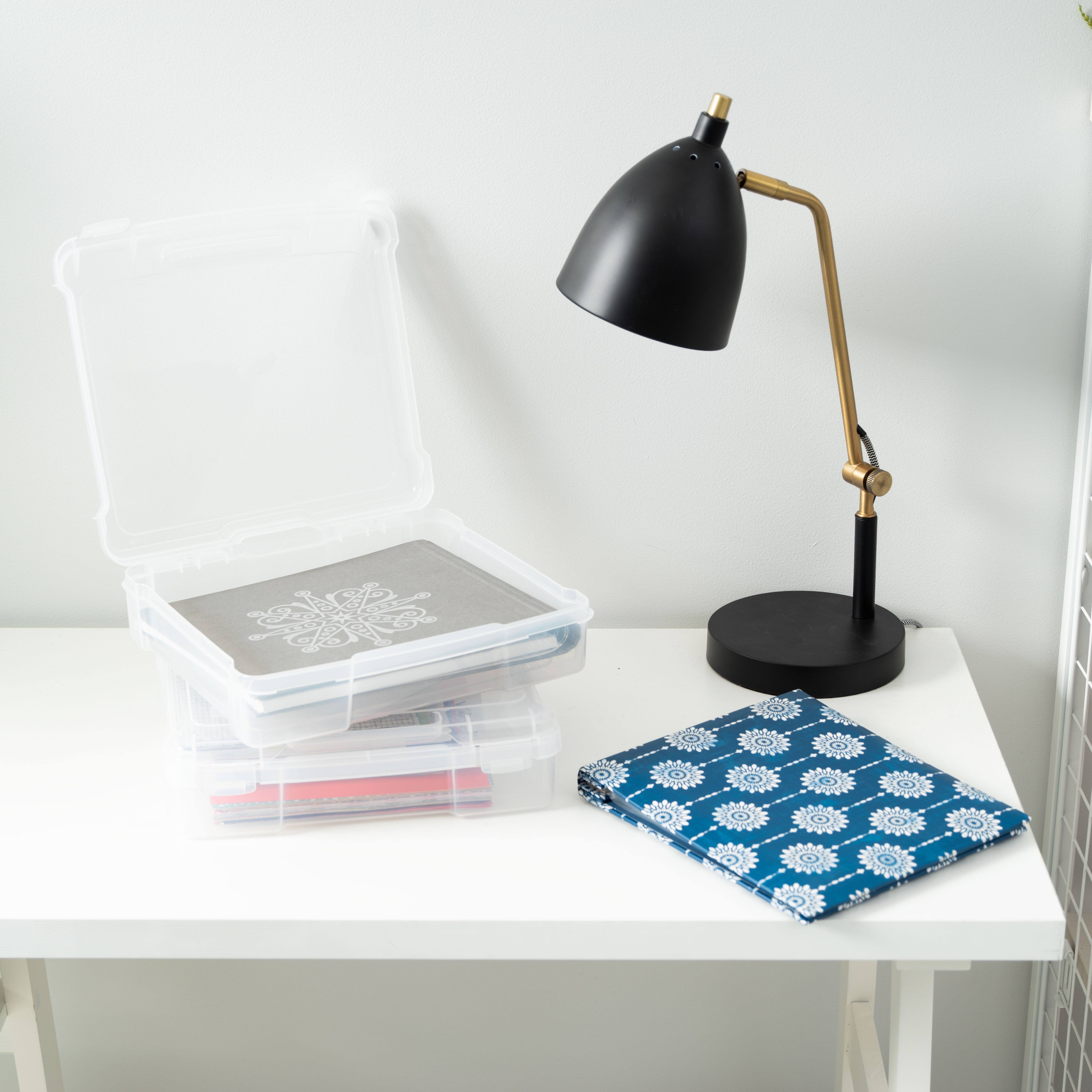 Iris® Clear 8" x 8" Portable Project Case, 6 Pack