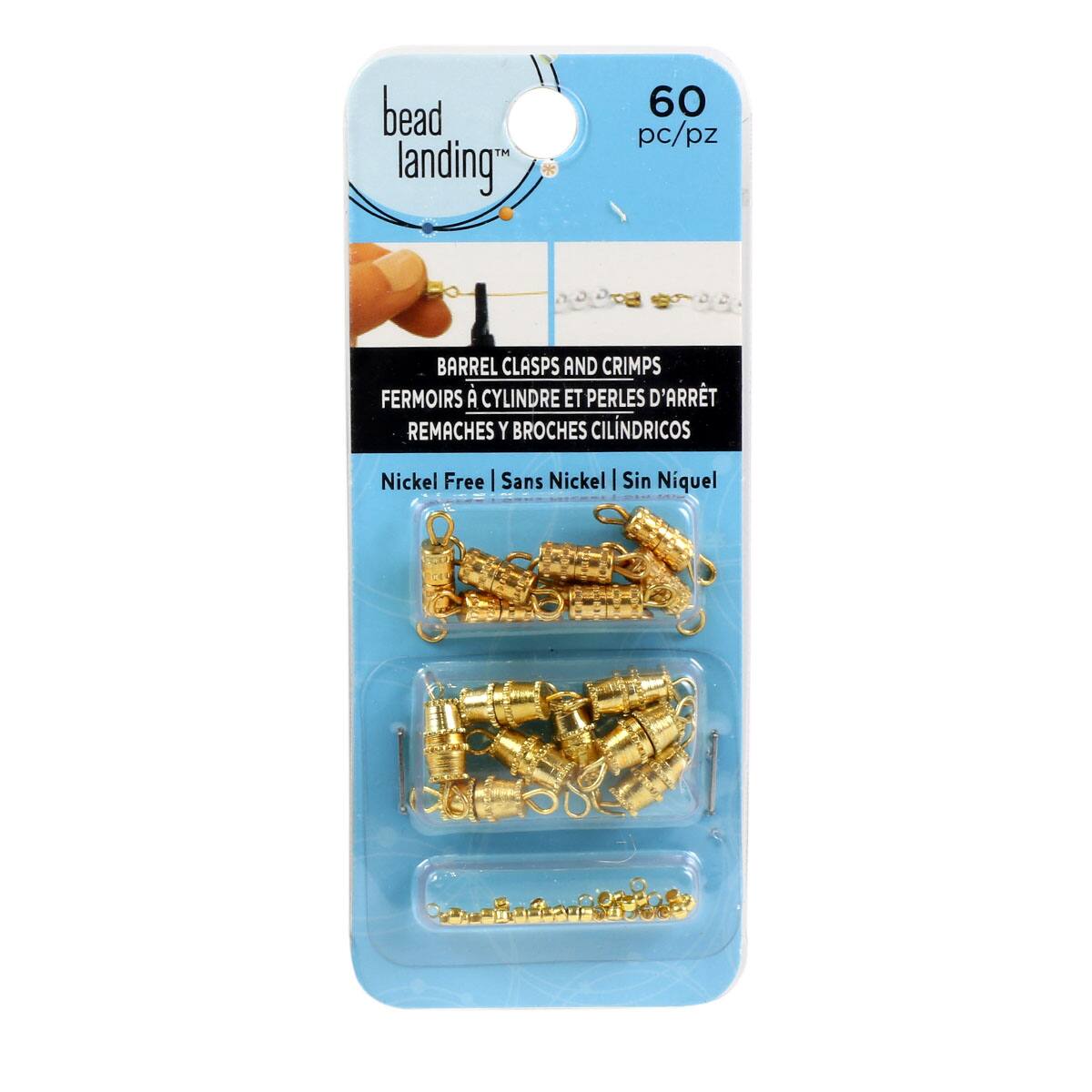 Bead Landing™ Barrel Closures & Crimp Beads Set