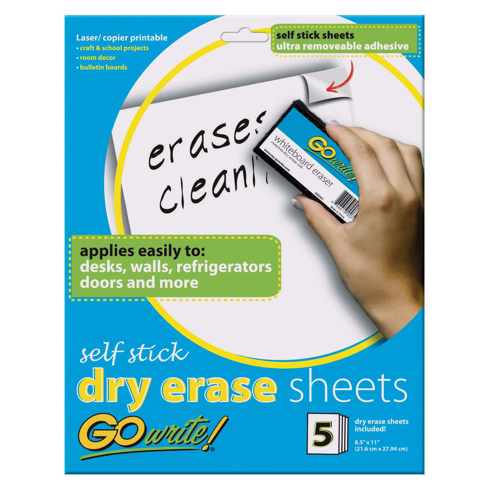 Download GoWrite!® Self-Stick Dry-Erase Sheets, 6 Packs