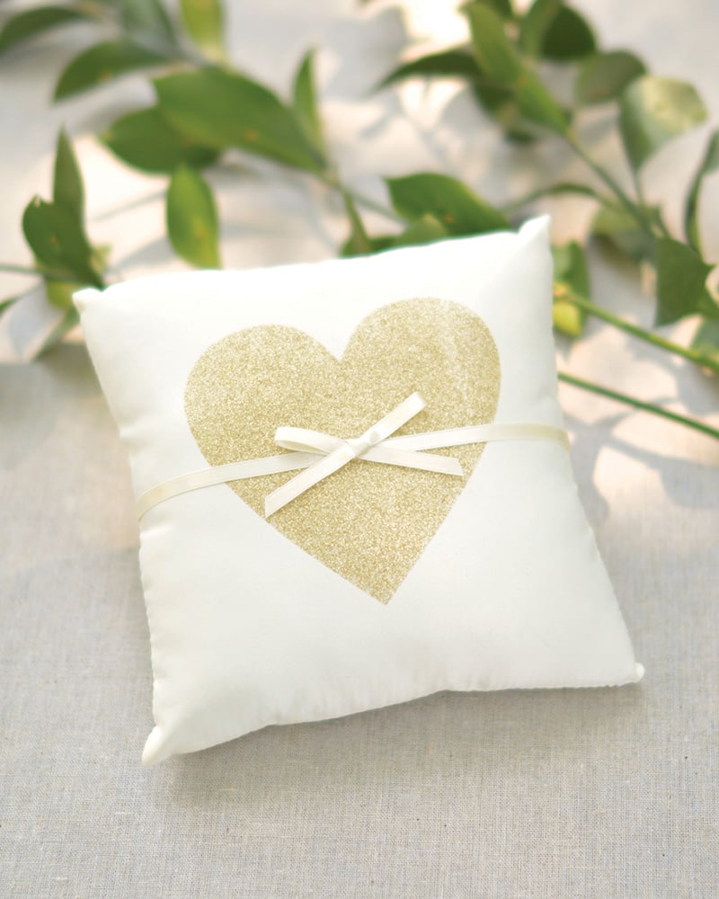 Gartner Studios&#xAE; Glitter Heart Ring Bearer Pillow